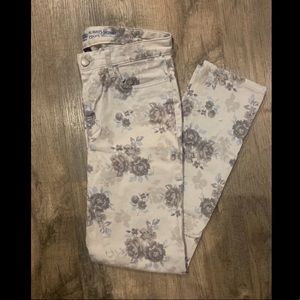Gap Always Skinny floral jeans size 6